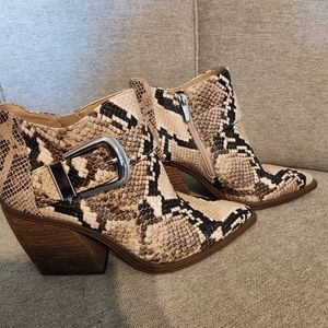 Vince Camuto Python Ankle Boots 8.5